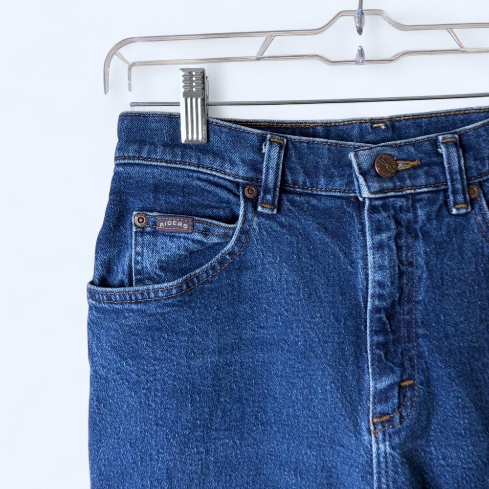 Vintage 90s Riders by Lee High Waisted Mom Jeans Size 6M Tapered Leg Blue Wash - Picture 5 of 8